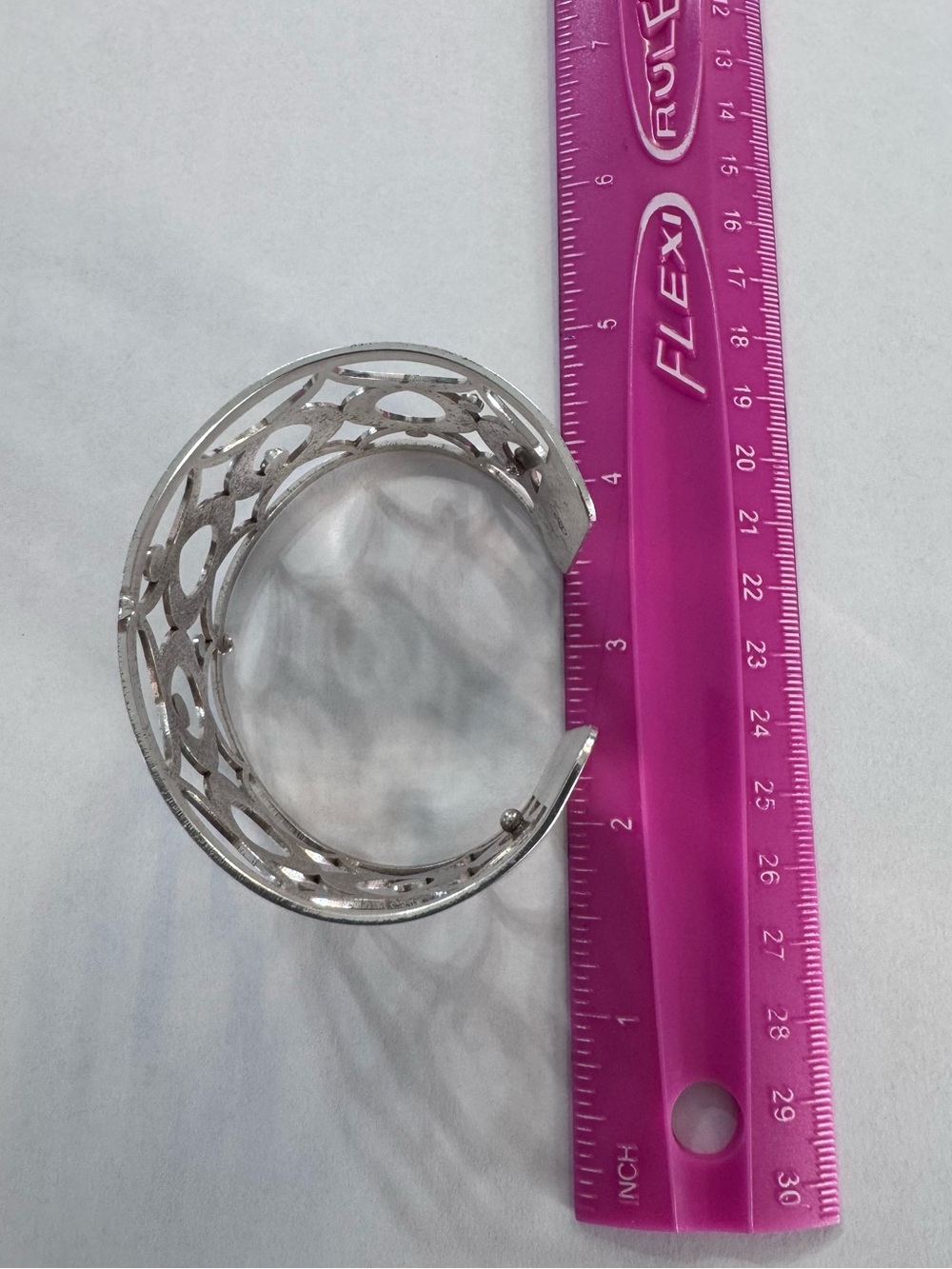 BRIGHTON Silver Decorative Cutout Cuff Bracelet - Women Accessories - Picture 5 of 8